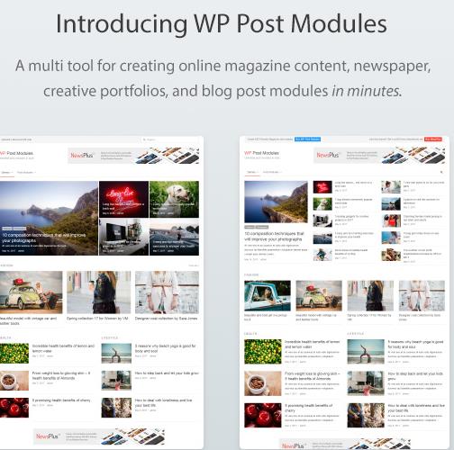 WP Post Modules v2.1.1 - WordPress新网报刊布局插件插图