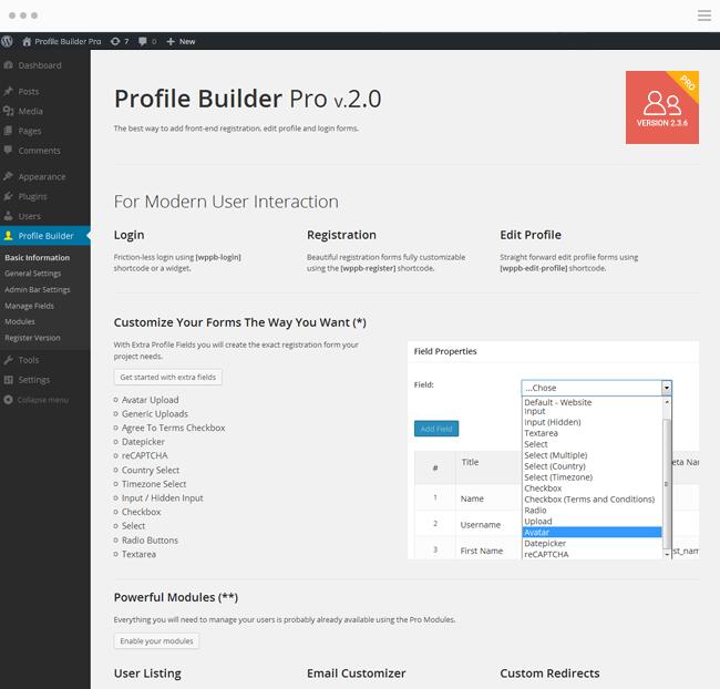 Profile Builder Pro v3.3.3插图(1)