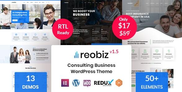 Reobiz v3.2 – WordPress咨询业务主题插图