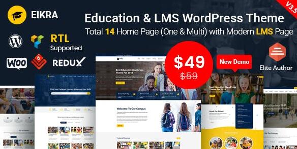 Eikra v4.4.16 – WordPress教育主题插图