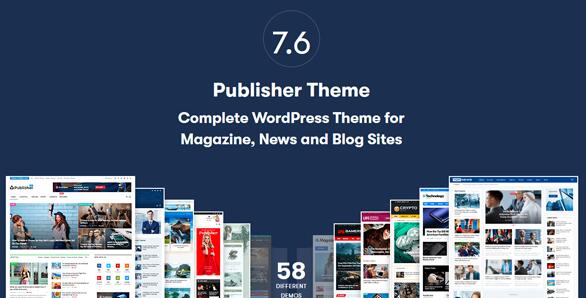 Publisher Pro v7.8.0 – WordPress报纸和杂志主题插图