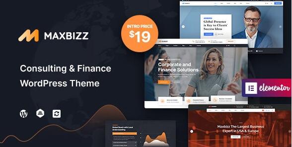 Maxbizz v1.2.2破解版– WordPress咨询和财务主题插图