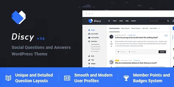 Discy v4.4.3汉化破解版– Social Questions and Answers WordPress Theme插图