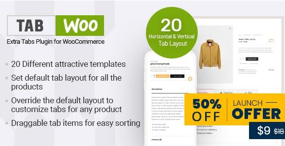 TabWoo v1.0.8 – WooCommerce的自定义产品选项卡插图