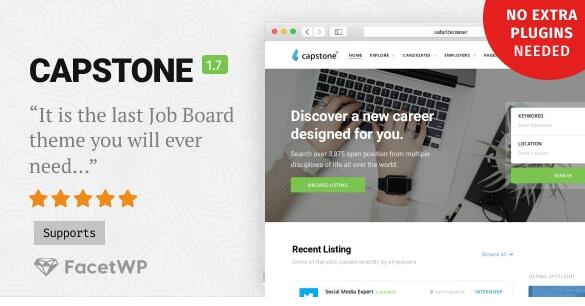 Capstone v1.7.2 – Job Board WordPress主题插图