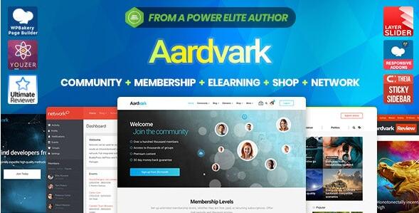Aardvark v4.30汉化破解版 – 会员社区，BuddyPress主题