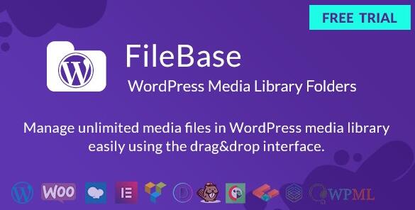 FileBase v1.4.2中文破解版 – WordPress媒体库文件夹