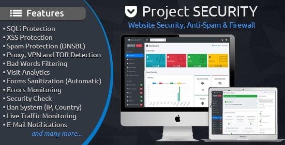 Project SECURITY v5.0.5 – 网站安全、反垃圾邮件和防火墙源码