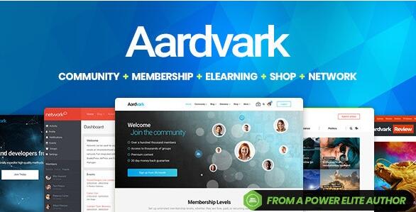 Aardvark v4.51（已汉化） –  BuddyPress社区，会员，主题插图