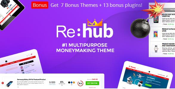 Rehub v19.7.3（已汉化） – Wordpress会员营销，多厂商商店，社区主题插图