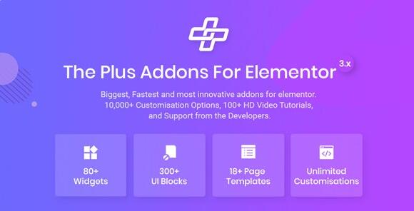 The Plus v4.1.4 破解版– Addon for Elementor Page Builder WordPress Plugin