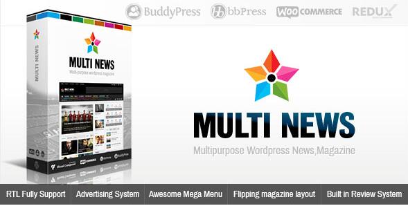 Multinews v2.8破解版（已汉化） – WordPress杂志主题插图