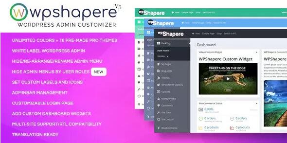 WPShapere v7.0.7破解版(已汉化)– WordPress管理员主题插图