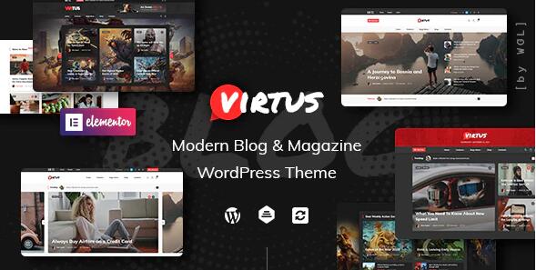 Virtus v1.2.2破解版 - WordPress现代博客和杂志主题插图