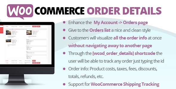 WooCommerce Order Details v2.9破解版插图