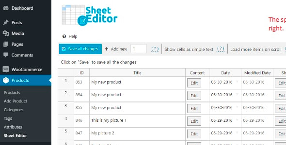 WP Sheet Editor Categories and Tags Pro v1.7.9（已汉化） - WordPres批量编辑器插图