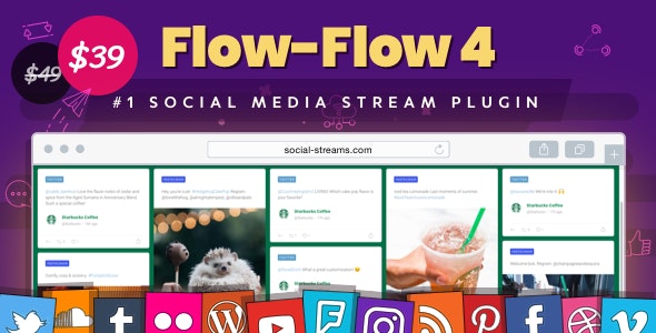 Flow-Flow v4.9.7.2（已汉化） - WordPress社交流插件插图