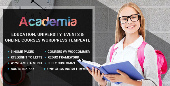 Academia v3.6 – WordPress教育中心主题插图