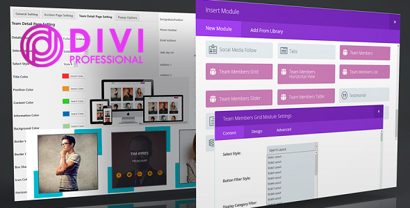 Divi Team Members v1.4.1 - WordPress团队成员插件插图