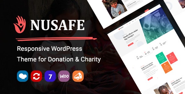 Nusafe v1.17 - WordPress慈善机构主题插图