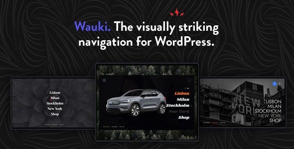 Wauki v1.1 - WordPress多级全屏菜单插件插图