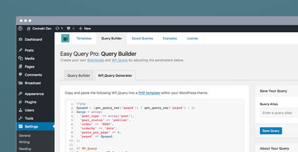Easy Query Pro v2.3.1.1 – WordPress创建自定义查询插件插图