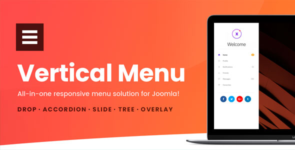 Vertical Menu v4.0.278 - Joomla多功能菜单模块插件插图