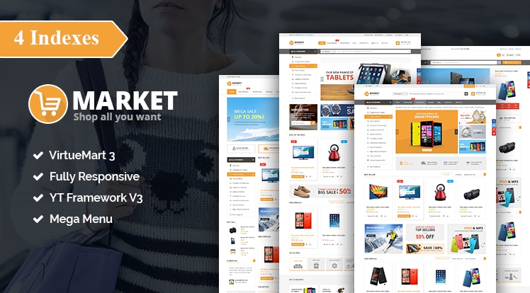 SJ Market v3.9.6破解版 - Joomla在线商店模板插图