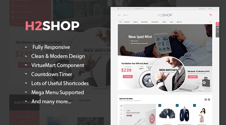 SJ H2shop v3.9.6破解版 - Joomla电商模板插图