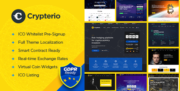 Crypterio v2.4.5 – ICO登陆页面和Cryptocurrency WordPress主题插图