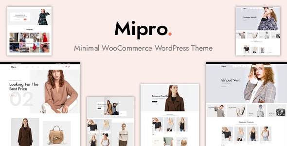 Mipro v1.1.9 – WordPress最小的WooCommerce主题插图