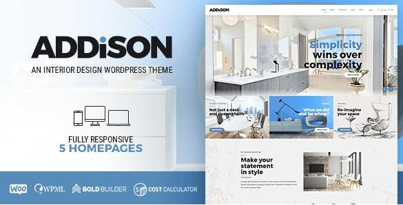 Addison v1.3.9 破解版 – WordPress建筑与室内设计主题