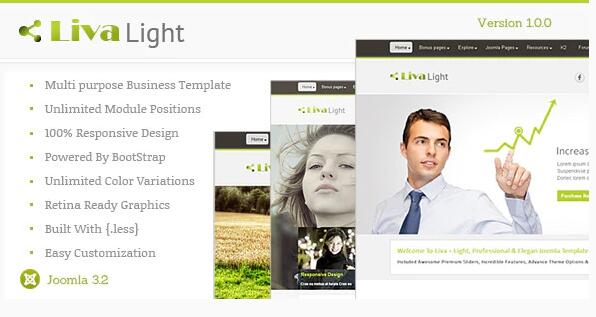 Livalight Theme v2.0 - Joomla响应式多用途主题