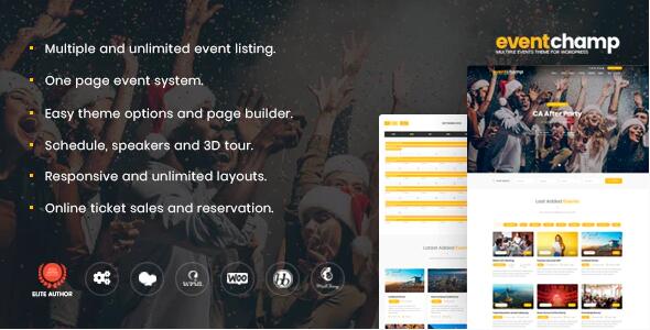Event Champ v2.0.7 - WordPress会议主题