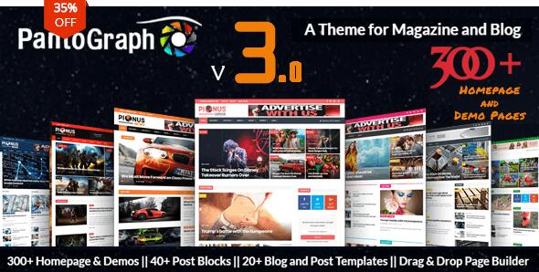 PantoGraph v3.7.2 – WordPress报纸杂志主题