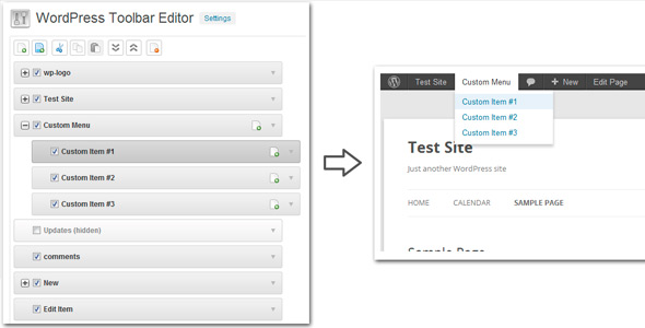 WordPress Toolbar Editor Pro Addon 1.4.2破解版 - WordPress 工具栏编辑器