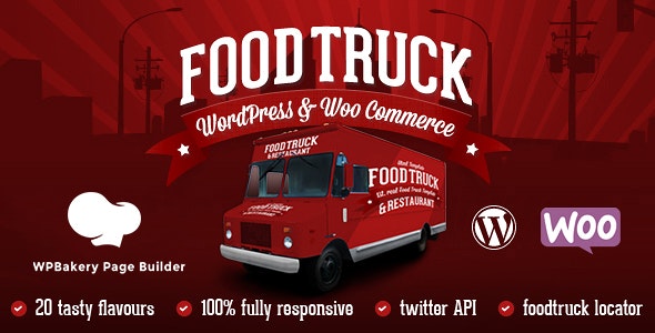 Food Truck & Restaurant 20 Styles v6.0 - Wordpress美食主题