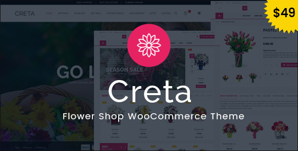 Creta v5.8 – WordPress WooCommerce花店主题插图