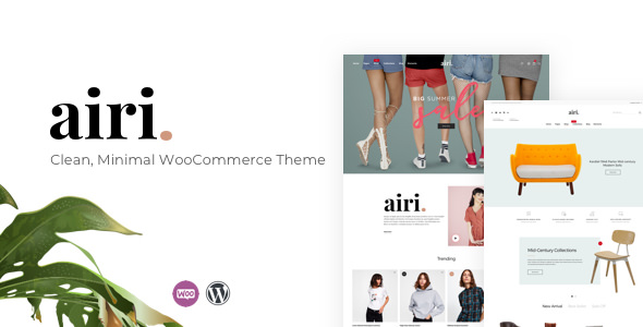 Airi v1.2.3 - WooCommerce干净，最小的主题插图