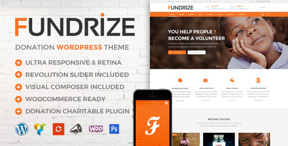 Fundrize v1.34 –WordPress响应式捐赠与慈善主题插图