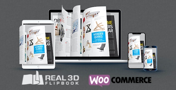 WooCommerce Real3D Flipbook Addon v1.0 - WordPress翻书效果插件插图