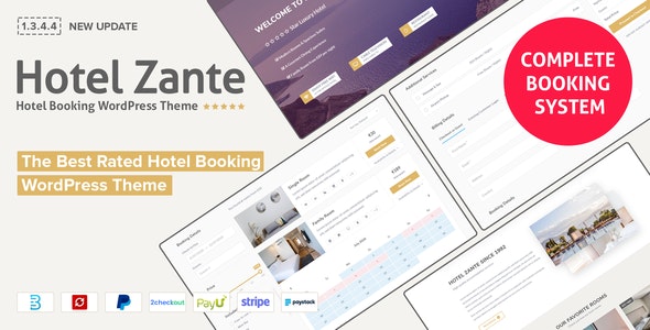 Hotel Zante v1.3.5.3 – WordPress酒店预订主题