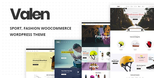 Valen v2.3 – WordPress体育，时尚WooCommerce 主题插图