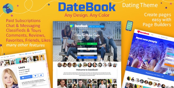 DateBook v4.6.7 – WordPress约会主题插图