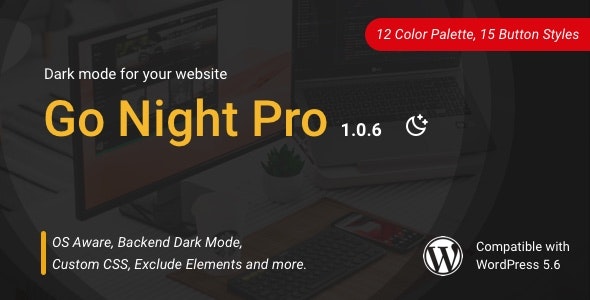 Go Night Pro v1.1.2破解版（已汉化） - WordPress白天/夜间模式切换插件插图