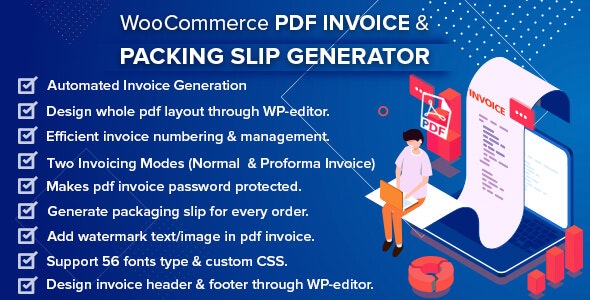 WooCommerce PDF Invoice & Packing Slip Generator v2.4.0破解版插图