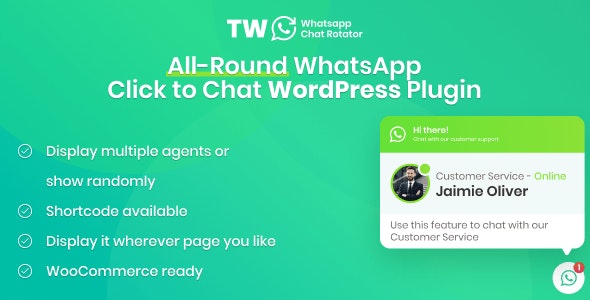 WhatsApp Chat for WordPress and WooCommerce v1.1.0 - WordPress WooCommerce聊天插件插图