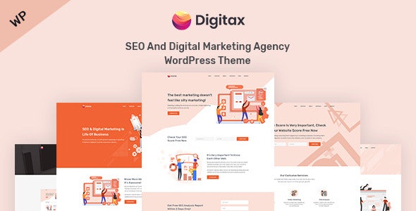 Digitax v1.1.3 – WordPress SEO和数字营销机构主题插图