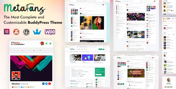 MetaFans v3.4 – BuddyPress社交网络主题插图