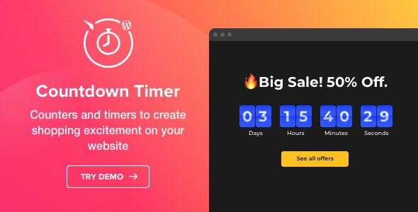 Countdown Timer v1.4.0 - WordPress倒计时插件插图